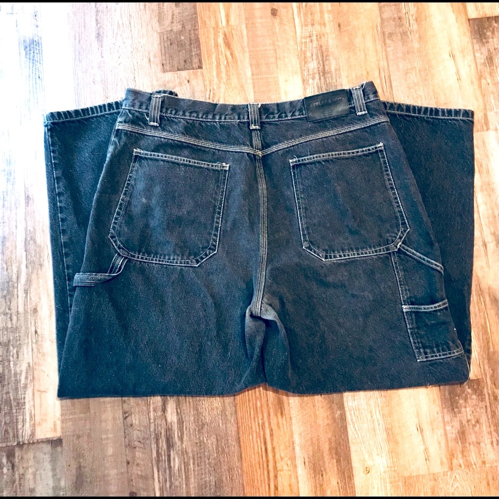 Vintage 90s Mens Anchor Blue Skater Punk Jeans 42x32 Black Denim